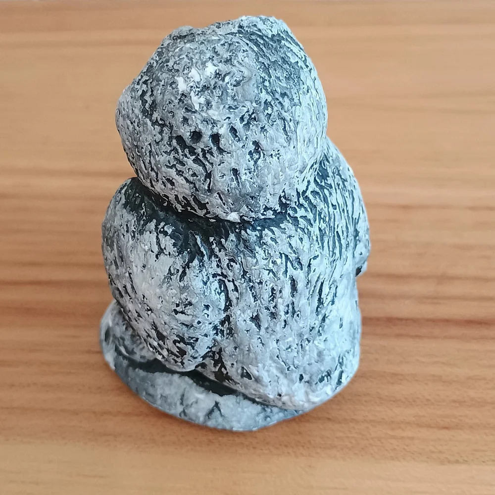 Vintage Mt St Helens Ash Owl Sculpture Figurine Handcrafted Signed Bekka - Picture 3 of 7